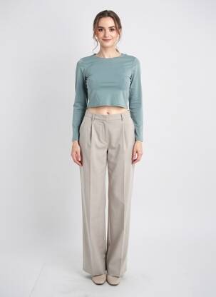 Tricou mâneci lungi mâneci lungi verde SANS MARQUE femeie