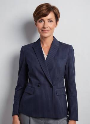 Sacou buzunare albastru JULIE GUERLANDE femeie