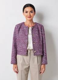 Jachete elegante buzunare violet C'EST BEAU LA VIE femeie