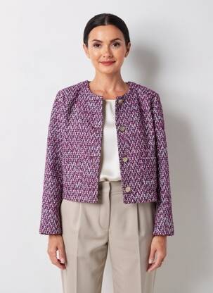 Jachete elegante buzunare violet C'EST BEAU LA VIE femeie