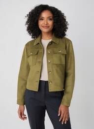 Jachete casual țesătură suedină verde C'EST BEAU LA VIE femeie