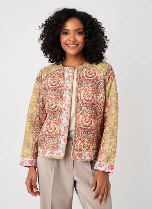 Jachete casual guler rotund verde C'EST BEAU LA VIE femeie