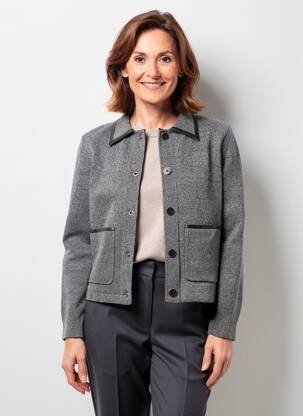 Jachete casual croială dreaptă gri JULIE GUERLANDE femeie