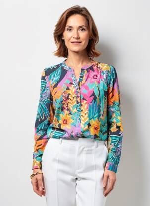 Cămașă croială dreaptă mâneci lungi albastru JULIE GUERLANDE femeie