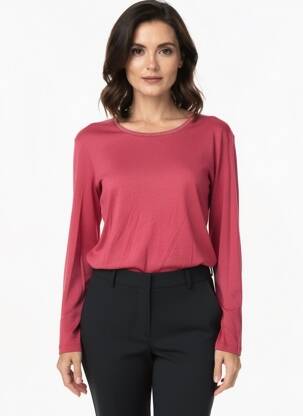 Tricou mâneci lungi mâneci lungi roz C'EST BEAU LA VIE femeie