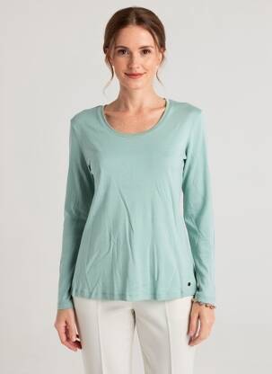 Tricou mâneci lungi mâneci lungi verde C'EST BEAU LA VIE femeie