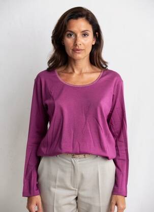 Tricou mâneci lungi mâneci lungi violet C'EST BEAU LA VIE femeie