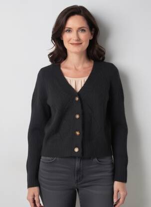 Vestă cu mâneci lungi strânsă pe partea de jos negru JULIE GUERLANDE femeie