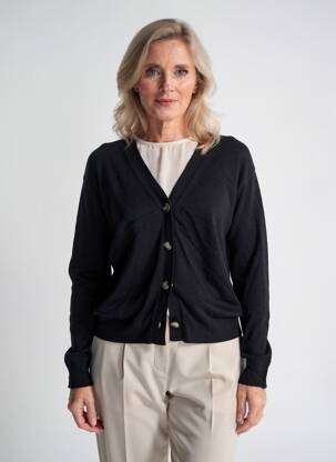 Vestă cu mâneci lungi elasticitate negru JULIE GUERLANDE femeie