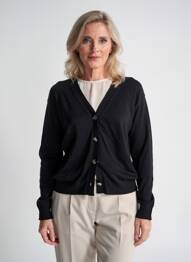 Vestă cu mâneci lungi elasticitate negru JULIE GUERLANDE femeie