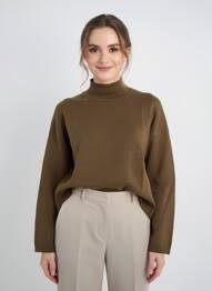 Pulover elasticitate mâneci lungi verde C'EST BEAU LA VIE femeie