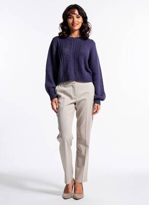 Pulover elasticitate mâneci lungi violet C'EST BEAU LA VIE femeie