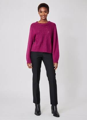 Pulover elasticitate mâneci lungi roz C'EST BEAU LA VIE femeie