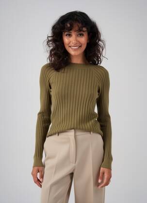 Pulover elasticitate mâneci lungi verde C'EST BEAU LA VIE femeie