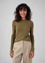 Pulover elasticitate mâneci lungi verde C'EST BEAU LA VIE femeie