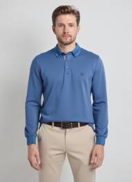 Polo mâneci lungi mâneci lungi albastru CAMBRIDGE bărbat