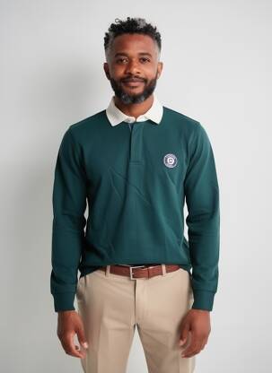 Polo mâneci lungi mâneci lungi verde CAMBRIDGE bărbat
