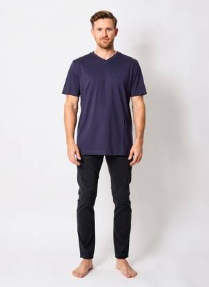 Tricou croială cambrată mâneci scurte albastru CAMBRIDGE bărbat