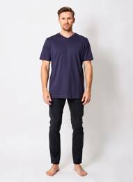 Tricou croială cambrată mâneci scurte albastru CAMBRIDGE bărbat