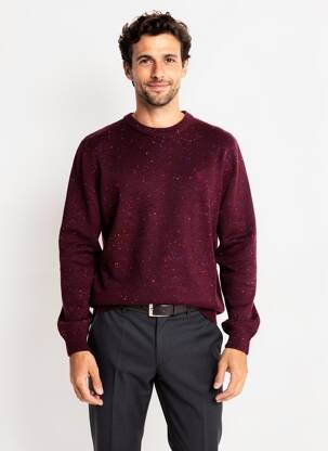 Pulover elasticitate mâneci lungi roșu CAMBRIDGE bărbat
