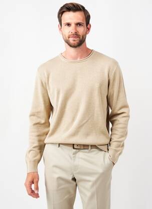 Pulover elasticitate mâneci lungi bej CAMBRIDGE bărbat