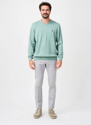 Pulover elasticitate mâneci lungi verde CAMBRIDGE bărbat