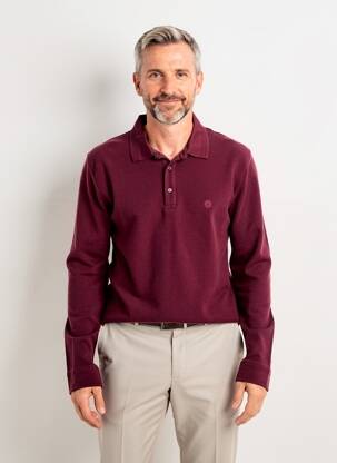 Polo mâneci lungi mâneci lungi roșu CAMBRIDGE bărbat
