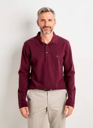 Polo mâneci lungi mâneci lungi roșu CAMBRIDGE bărbat
