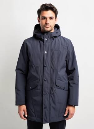 Parka mâneci lungi cu glugă albastru CAMBRIDGE bărbat