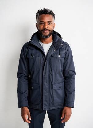 Parka mâneci lungi fără glugă albastru CAMBRIDGE bărbat