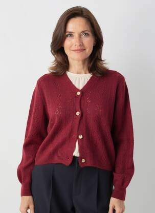 Vestă cu mâneci lungi strânsă pe partea de jos roșu JULIE GUERLANDE femeie