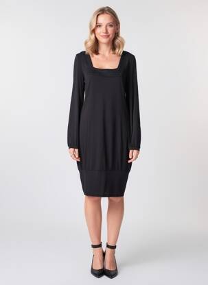 Rochie midi mâneci lungi mâneci lungi negru GUESS BY MARCIANO femeie