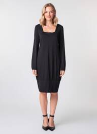 Rochie midi mâneci lungi mâneci lungi negru GUESS BY MARCIANO femeie