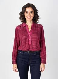 Top guler în v mâneci lungi violet WHITE STUFF femeie