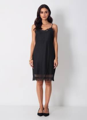Rochie scurtă croială cambrată bretele subțiri negru NÜ femeie