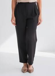 Pantalon drept elasticitate talie joasă negru GARCIA femeie