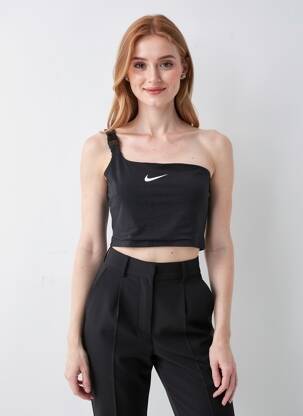 Top elasticitate fără mâneci negru NIKE femeie