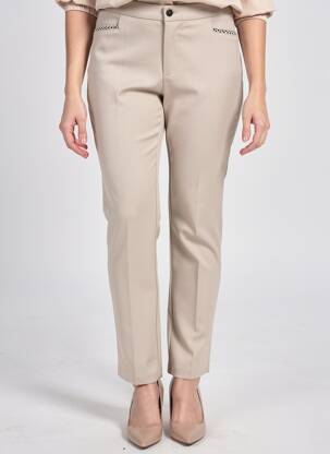 Pantalon slim elasticitate mărime normală bej WALTRON femeie