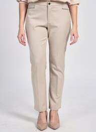 Pantalon slim elasticitate mărime normală bej WALTRON femeie