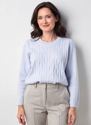 Pulover țesătură melanj mâneci lungi violet SCORZZO femeie
