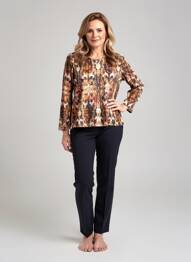 Tricou mâneci lungi mâneci lungi maro GEVANA femeie