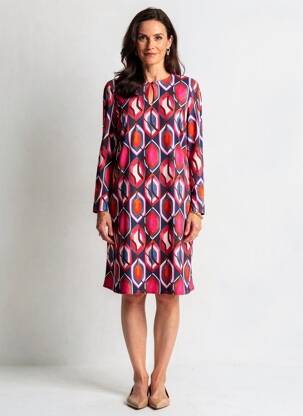 Rochie scurtă mâneci lungi mâneci lungi roz GEVANA femeie