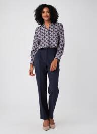 Cămașă imprimeu floral mâneci lungi albastru AGATHE & LOUISE femeie