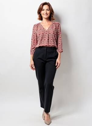 Top țesătură crep mâneci 3/4 roșu JULIE GUERLANDE femeie