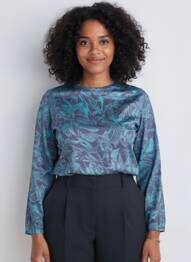 Tricou mâneci lungi mâneci lungi albastru AGATHE & LOUISE femeie