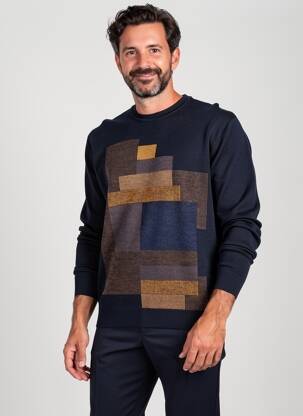 Pulover elasticitate mâneci lungi negru RHODAMEL bărbat