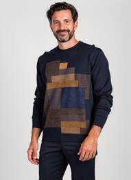 Pulover elasticitate mâneci lungi negru RHODAMEL bărbat