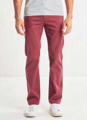Pantalon chino elasticitate mărime normală roșu CAMBRIDGE bărbat