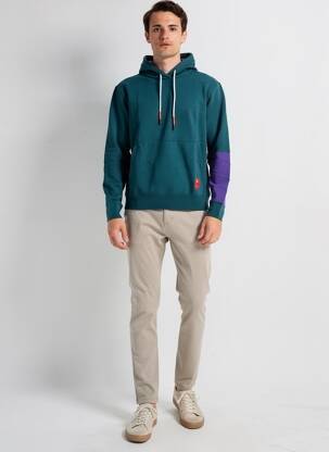 Hanorac cu glugă mâneci lungi mâneci lungi verde NIKE bărbat