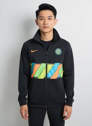 Jachete casual strânsă pe partea de jos negru NIKE bărbat